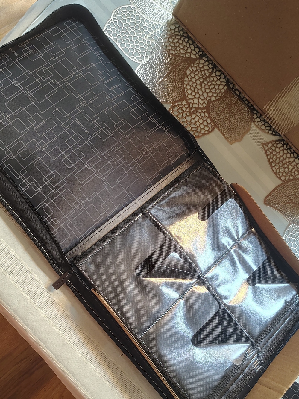 Men's Black CD DVD Accessory Organizer with Multiple Pockets